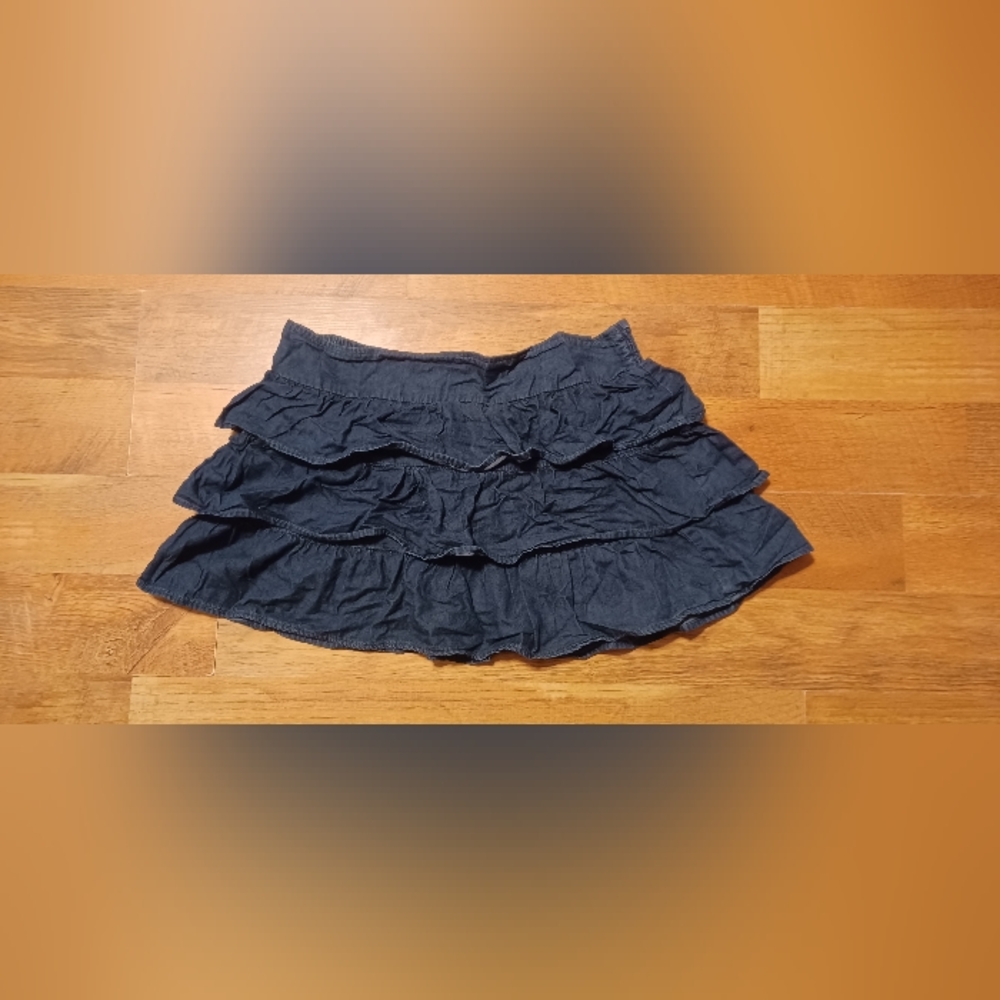 Aeropostale Ruffled Jean Skirt NWOT